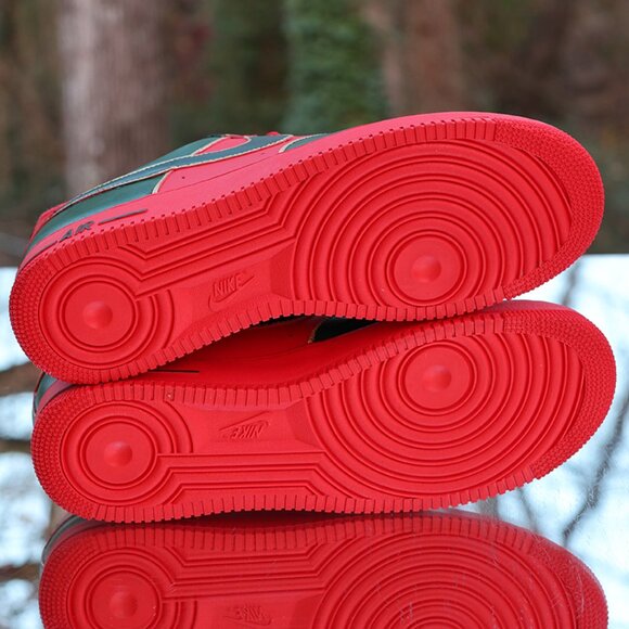 Nike Air Force 1 Red Green Gold Custom - Picture 15 of 15